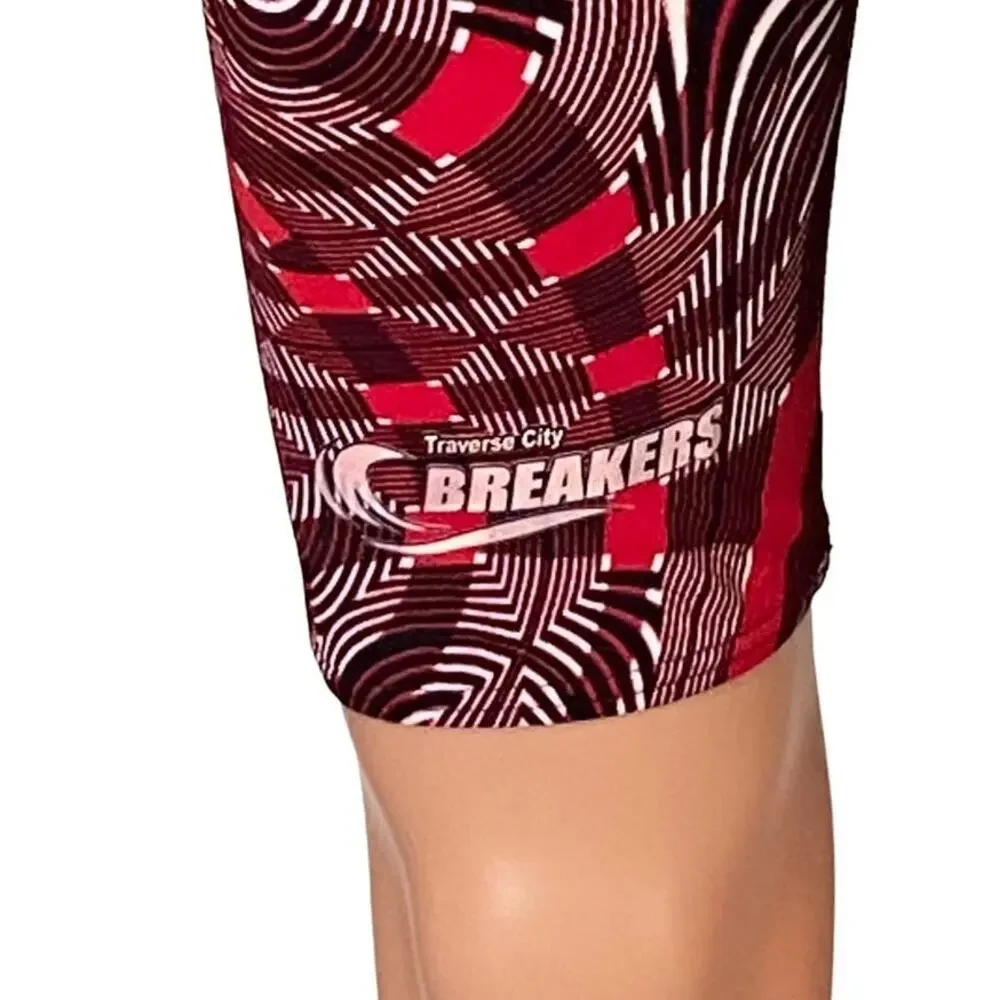 SPEEDO Red & Black Swim Trunks Drawstring Jammer Swimsuit ~ Men's Size 32